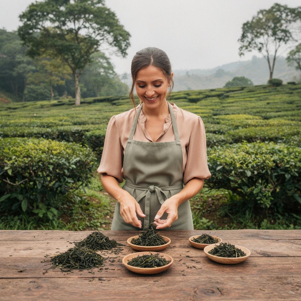 Théière traditionnelle en céramique avec du thé vert infusé, prêt à servir.